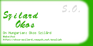 szilard okos business card