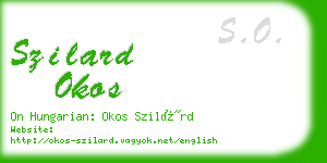 szilard okos business card